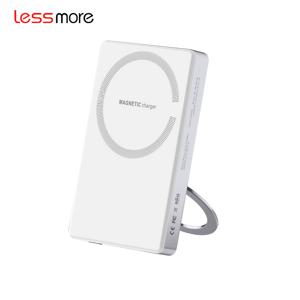 TEMU Lessmore 10000mAh 알루미늄 케이스 자석 무선 파워 뱅크, iPhone 16-11 및 Airpods 3/2/Pro와 호환, 10N 끌어당김, 2.1lb 무게, 폰 렌즈 차단 없음