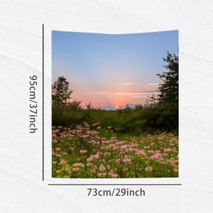 TEMU 목가적 풍경 태피스트리, 79x59인치, 폴리에스터 100%, 짜여진 벽걸이, 패션 테마, 세로 방향, 전기 불필요, 스티치 가장자리, 대형 침실/사무실/파티 장식, 여성 및 친구에게 이상적인 생일 선물