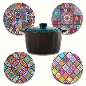 TEMU 4pcs 마당 알라 마당 우드 플래스 매트 세트, 마당 알라 우드 플래스 매트, 홈 오피스 파티 휴일용 마당 알라 우드 플래스 매트