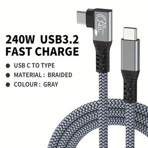 TEMU LAIHONEN USB C to USB C 데이터 케이블, 20Gbps USB C 3.2 Gen 2 케이블 3.3피트 4K 디스플레이 케이블 240W PD 충전 호환 아이폰 15 프로 맥스 플러스, 맥북, 아이패드, 삼성 S22, 라이토넨