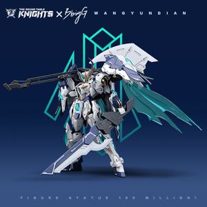 TEMU Xtreme Xtreme Knight of Light Wings Mecha 모델 키트 5.5in 1/144 스케일 PVC 아티컷 액션 피규어 고급 컬렉션 디스플레이 세트, 교체 가능한 손, 도끼, 블루 윙피스 포함