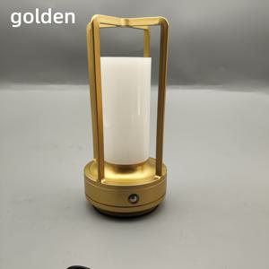 TEMU 1pc USB 충전식 LED 캠핑 랜턴, 터치 스위치, 3색 조명, 휴대용 야외 램프, 홈 데코, 바, 레스토랑용, ABS 소재, 고전적인 금속 마감, 에너지 효율적인 조명 솔루션 | 우아한 터치 제어 | 다용도 데코 램프, 캠핑 랜턴|캠핑랜턴
