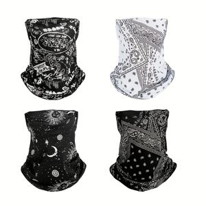 TEMU 남녀공용 4pcs 마스크 세트, 야외 활동 및 라이딩, 스포츠 보호에 완벽. 목과 얼굴, 귀를 커버하는 포괄적인 자외선 차단 기능. 하이킹, 사이클링 또는 해변 여행에 적합한 다기능 디자인|마스크|자외선차단마스크