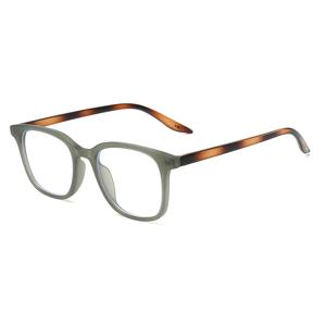 TEMU ZQ GLASSES 여성용 레트로 스퀘어 프레임 안경 - 그레이 그린 투명 렌즈, 가벼운 플라스틱 프레임, 빈티지 스타일 캐주얼 & 포멀 룩 패션 , 이상적인 선물, 트렌디한 안경