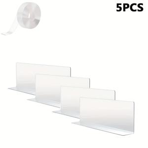 TEMU 3/5pcs PVC 조절 가능한 투명한 아이템 블록러 및 나노 접착제, 고양이 및 개 블록러, 침대 블록러, 간격 충돌 방지, 안전 소파 보호 블록러, 제품 선반 분리기, 가구 장벽에 적합한 가장자리 밀봉 아티팩트, 선반 분리기
