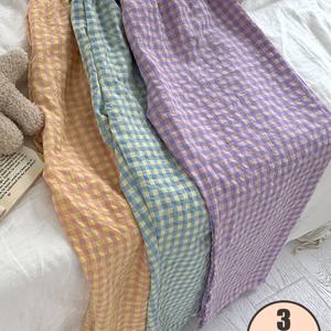 TEMU 3pcs 여성용 하이웨이스트 체크무늬 잠옷 - 가벼운 여름, 캐주얼 레그 라운지웨어, 다양한 과일색(분홍색, 노란색, 파란색, 보라색, 녹색, 검은색) - 편안하고 통기성이 좋은 캐주얼 의상, 올시즌 트라우저 | 다용도 라운지웨어 | 부드러운 원단|냉장고바지|파자마|바지