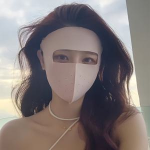 TEMU 여성용 경량 통기성 선스크린 마스크 - 아이슬리키 섬유, 탄력 있는 편안한 착용감의 블랙 컬러, 야외 활동 및 캐주얼 착용에 적합, 4가지 색상 제공|마스크|KF94마스크