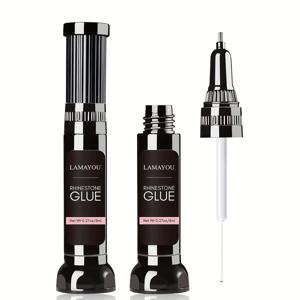 TEMU LAMAYOU Rhinestone Glue Gel Pen - 강력한 접착제로 손톱 장식, 및 3D 장식에 적합, 브러시 끝으로 정밀한 적용, 손톱 아트 및 보석 제조에 이상적, 손톱 아트 도구|장식 비즈|내구성 있는 접착제, 라인스톤 장식|네일아트|젤네일