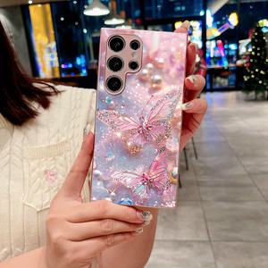 TEMU 패션과 트렌디한, 고급스러운 방수성, 나비를 디자인한 독특한 디자인, Samsung Galaxy S24UTRA/S24PLUS/S24/S23 Ultra/S23+/S23/S22+/S22 Ultra/S22/S21Fe/S21+/S21/S20Fe/A54/A14 유리 금속 코팅 휴대폰 케이스에 적합합니다. 11개의 다양한 휴일을 위한 완벽한 선물입니다.