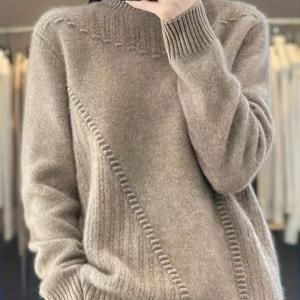 TEMU 플러스 사이즈 여성용 하프터틀넥 스웨터 - 부드러운 소매 풀오버, 솔리드 블랙 캐주얼 시크 탑, 세탁기 사용 가능한 사계절용 워드로브, 일상적인 풀오버, 미니멀리스트 디자인, 리브 텍스처
