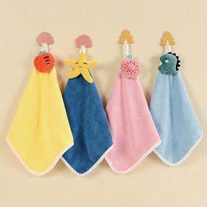 TEMU 4개입 초소프트 코랄 플리스 수건 - 고흡수성 빠른 건조 욕실 & 주방 타월, 귀여운 캐릭터 디자인 (, 파인애플, 상어, 곰) 홈 & 호텔용, 세탁기 사용 가능, 부드러운 질감 핸드타월, 걸이형