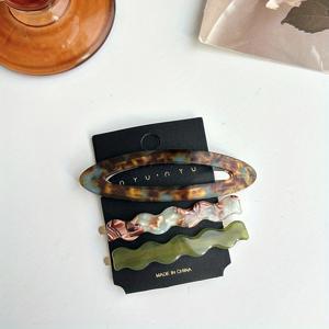 TEMU 1 세트 아세트산 포레헤드 브레이크드 헤어 클립, 사이드 클립, 심플한 방스 클립, 새로운 2025 고급 브레이크드 보비 핀, 일상 사용용 헤어웨어
