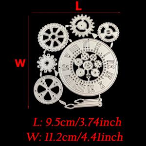 TEMU 농가용 나무 기어 시계 절단 도구 세트, 스크랩북용 금속 스텐실, DIY 종이 공예, 인사 카드 배경, 축제용 3D 휴일 장식