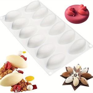 TEMU 1pc, 망고 모양의 초콜릿 몰드, 12 캐비티 실리콘 몰드, 무스 케이크 몰드, 퐁당 몰드, 비스킷 몰드, 몰드, 아이스 큐브 트레이, DIY 케이크 장식 도구, 베이킹 도구, 주방 가제트, 주방 액세서리, 가정용 주방 용품