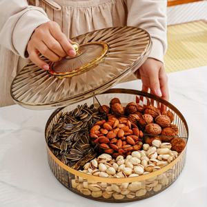 TEMU 1pc, 뚜껑이있는 사탕 스낵 보관 상자, 과일 접시, 사탕 스낵 항아리, 결혼식 생일 졸업 파티 축제 사탕 상자, 10.53in/27cm, 뚜껑이있는 사탕 접시, 결혼식 파티 아버지의 날 크리스마스 장식, 가정 장식, 사탕 서버, 주방 도구