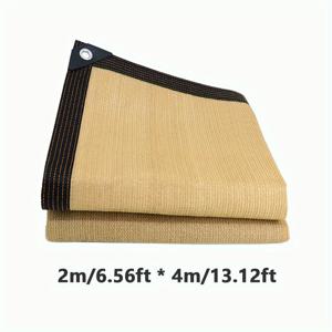 TEMU 2M X 4M 노란색 선샤이드 넷 - 내구성, 파티오, 발코니, 정원, 수영장용 비닐 천 - 야외 선샤이드 솔루션|모던 선샤이드|내구성 있는 선샤이드