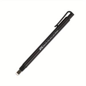 TEMU 1pc 기계식 지우개 펜, 개폐식 지우개, 직사각형 2.5mm, 원형 2.3mm, 금속 펜 홀더, 미술 학교 문구 스케치를위한 리필이있는 정밀 팁 펜 스타일 지우개