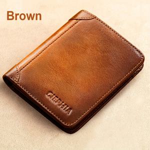 TEMU 남성용 정품 가죽 Bifold 짧은 지갑, 빈티지 RFID 차단 다기능 ID 신용 카드 소지자 돈 가방, 남성용 운전 면허증 소지자 선물