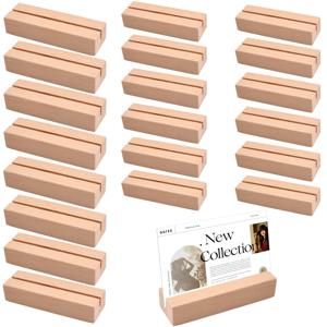TEMU 20pcs 단색 비치 우드 웨딩 플레이스 카드, 카드 거치대, 사진, 메모, 노트 및 엽서를위한 우아한 테이블 장식, 따뜻한 분위기를 위해 수작업으로 제작된 웨딩 및 파티 용품입니다