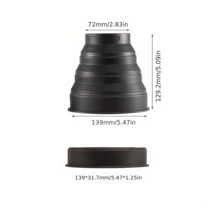 TEMU 반사 방지 실리콘 렌즈 캡 - 빛 차단 카메라 액세서리, 내구성 있는 고무 소재, 사진 장비에 이상적