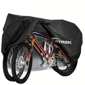 TEMU Toptrek 자전거 커버, 210D 옥스포드 야외 자전거 보관함, 자외선 차단 자전거 커버 두 대의 자전거용 방수 멤브레인|자전거