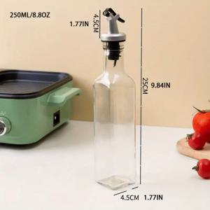 TEMU 대용량 유리 오일, 식초, 간장 분배기 병 - 누출 방지, 내구성, 주방 사용에 이상적, 150ml/250ml/500ml, 주방 보관|현대 주방 용품|유리 분배기