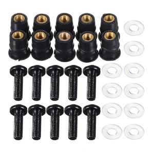 TEMU 10개 M5x16mm 윈드스크린 볼트 나사 너트 패스너 혼다 스즈키 야마하 가와사키용