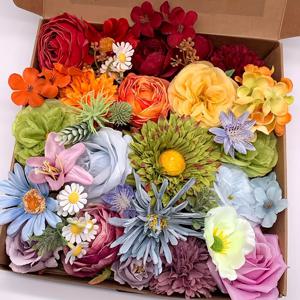 TEMU 1pc, 인공 장미 달리아 조합 세트, DIY 웨딩 부케 신부 샤워 센터 꽃꽂이 파티 테이블 홈 데코에 완벽