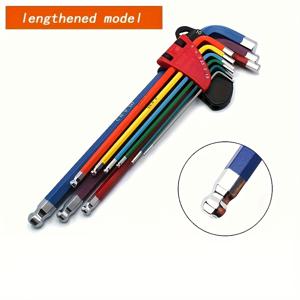 TEMU 9pcs 긴 팔 알렌 키 세트, 자전거 수리를 위한 필수 육각 키 세트, 1.5mm ~ 10mm 크기 포함|전기자전거