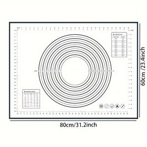 TEMU 1pc, 실리콘 페이스트리 매트, 붙지 않는 베이킹 매트, 카운터 매트, 페이스트리 보드 롤링 반죽 매트, 빵, 사탕, 쿠키 만들기, 베이킹 도구, 주방 가제트, 주방 악세사리|악세사리