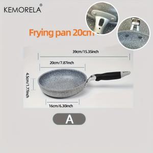 TEMU KEMORELA 내구성 있는 돌이 아닌 스테인리스 프라이팬 28/26/24/20cm 와우 스키틀 냄비 인덕션 조리기 팬 팬케이크 계란 가스 스토브 홈