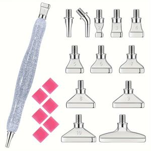 TEMU 1/3개 빛나는 황금 양파 모양 플라스틱 펜 + 12개 은색/로즈 골든/골든/ 비트 + 6개 빨간색 접착제 + 1개 플라스틱 상자 나사형 페인팅 도트 툴 세트
