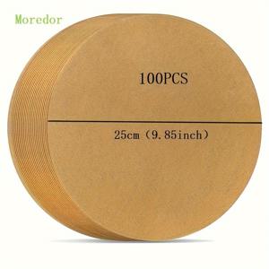 TEMU 25Cm 라운드 종이 매트 홀 없음, 10'' (25Cm) 케이크 팬용 라운드 비착착 베이킹 파피어, 베이킹, 그릴, 스팀, 전자레인지, 에어 프라이어, 베이킹 도구, 주방 가전제품, 주방 액세서리, 가정용 주방 용품