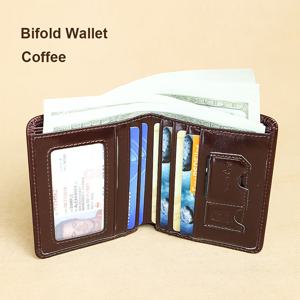 TEMU 남성용 빈티지 정품 가죽 지갑 - RFID 차단, 슬림한 갈색 상층 소가죽 CHEVRO 글자 디자인, 다양한 카드 슬롯 & 신분증 창, 남성에게 이상적인 선물|카드지갑