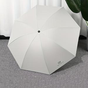 TEMU 세련된 단색 자동 우산, 블랙 비닐 자외선 차단 접이식 파라솔, 해변용 야외 여행용 그늘막, 심플한 비즈니스 , 남녀 모두에게 적합, 방풍 및 내구성|양산