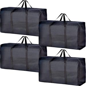 TEMU 2/4pcs 강력한 지퍼와 휴대용 핸들로 구성된 초대형 이동 가방, 옷, 이동 용품, 공간 절약을 위한 초대형 보관 가방, 이동, 여행, 어머니의 날 선물용 보관 가방 정리기