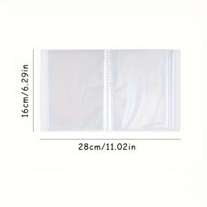 TEMU 40개 대용량 A6 플라스틱 스티커 & 문서 정리책 - 사진, 청구서, 영수증을 위한 투명 포켓 클립온 파일 홀더 - 집, 사무실, 여행용 내구성 있는 흰색 보관함, 책상용 종이 정리기, 실용적인 디자인, 매끄러운 마감|포카바인더