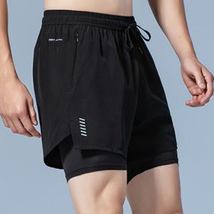TEMU 남성용 포켓이 있는 단색 스포츠 반바지, 야외 피트니스 운동용 안감이 있는 액티브 드로스트링 반바지|스포츠|반바지|남자반바지