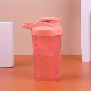 TEMU 1개 16.9oz/500ml 단백질 셰이커 병, 물병, 누수 방지, 피트니스 휴대용 밀크셰이크 병, 레스토랑 사무실 헬스장 이드 알-아드하 무바라크에 적합합니다.