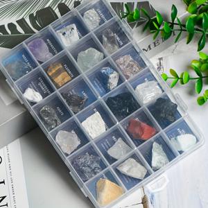 TEMU DIY 장식용 광물 표본 디스플레이, 독특한 돌과 수정의 과학 컬렉션 교육 선물