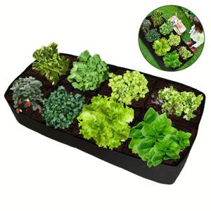 TEMU 1pc 현대 스타일 8개 구획 직물 높이된 정원 침대 - 가벼움, 실내/실외 사용, 드릴 없음 바닥 마운트, 감자, 토마토, 꽃, 채소 심기에 이상적, 실외 심기 솔루션|현대 정원 침대|내구성 있는 직물 컨테이너, 정원 침대