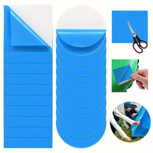 TEMU 수영장 수리용 풀 패치 20개, 자체 접착형 수중용 PVC 수리 키트, 워터베드 수영장, 충전식 보트, 사각형을 위한 수중용 패치