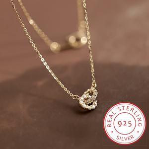 TEMU 우아한 925 스테인리스 실버 더블 루프 펜던트 목걸이, 천체 상징 디자인과 합성 자이콘, 4월 출생석, 여성용 프랑스 스타일 패션 보석, 일상 착용 및 선물에 적합, 데이 선물, 모든 계절 액세서리, 2.7g|탄생석