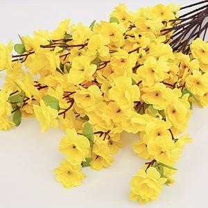 TEMU 10개, 인공 꽃, 패션적인 현실적인 복숭아 꽃 장식용, 집 장식용, 방 장식용, 결혼식 장식용, 파티 장식용, 꽃 장식 용품, 실내 및 실외 장식용