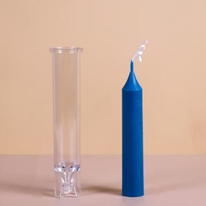 TEMU 1개 빈티지 교회 영감 아로마테라피 캔들 몰드 키트 - 2.2cm 지름 아크릴 실린더, 긴 막대 캔들용, 투명 - DIY 향초 만들기 및 축제 선물에 이상적