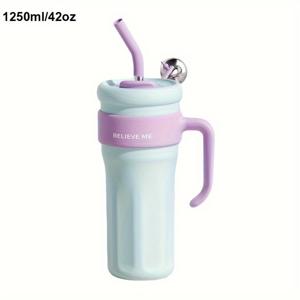 TEMU 1pc GOXAWEE 316 스테인레스 스틸 텀블러, 녹방 및 열방지, 깨지지 않는, 실리콘 스트로우가 있는 진공 보온 물병, 누출 방지, 야외, 캠핑, 여행, 스포츠, 사무실, 가정용|텀블러|트래블보틀|캠핑용품