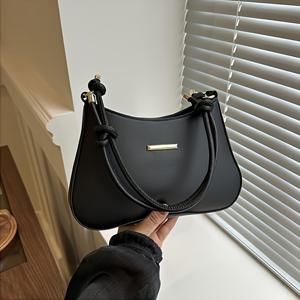 TEMU 여성 패션 스퀘어 핸드백, 지퍼 클로저 어깨 가방, 단색, 캐주얼 컴포트 크로스바디 백, 엣지 페인트 디테일, 언라이닝 - 블랙