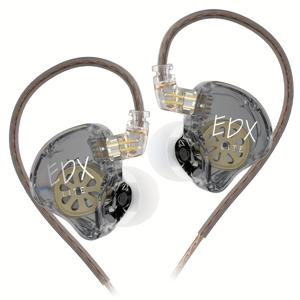 TEMU KZ EDX Lite IEM 인-이어 모니터 헤드폰, 반개방형, 1DD 다이내믹 드라이버 탑재 유선 게이밍 이어폰, 엉키지 않는 OFC 케이블, 통화 제어, 3.5mm 잭, 성인용, 비방수, 푸시 버튼 제어, 휴대폰 호환