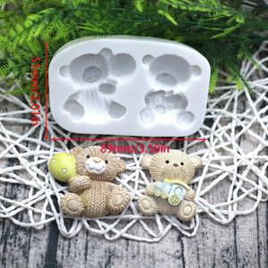 TEMU 3D 만화 곰돌이 곰 풍선 실리콘 몰드, 사탕 만들기 도구, 초콜릿 케이크 장식, 무연, 가정 주방, 제빵 용품
