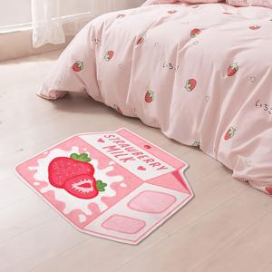 TEMU 매력적인 우유통 카톤 모양 욕실 매트 - 부드럽고 미끄럼 방지, 빠른 건조 PVC 러그